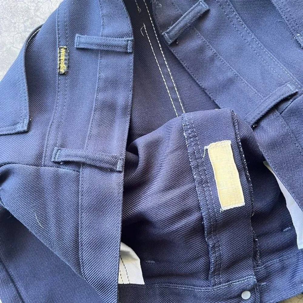 Vintage 70s/80s navy blue wrangler trouser pants 36